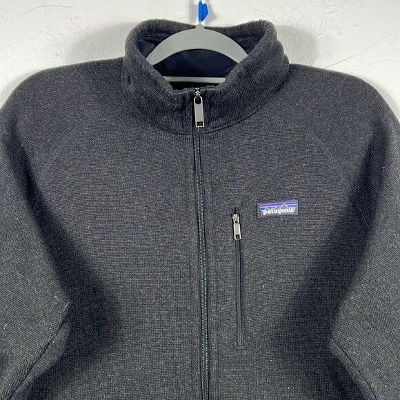 🔥🔥 PATAGONIA Black Designer Full-Zip Fleece Jacket Men Size LARGE - EXCELLENT - Picture 2 of 11